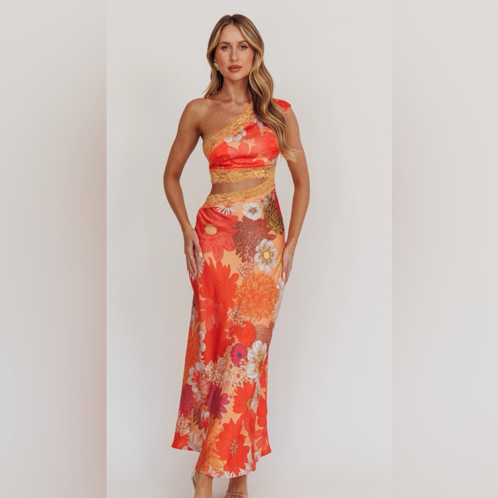 Saints and secrets floral maxi dress